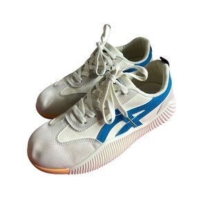 De Florence 8.5 de clouda white and turquoise sneakers